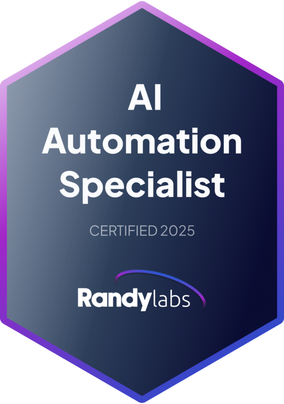 AI Automation Specialist certification badge